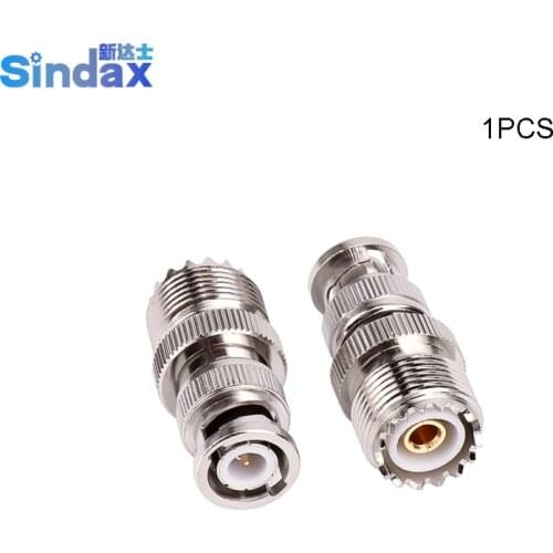 Sindax UHF PL259 SO239 Socket Female To BNC Plug Male RF Adapter Connectors 1PCS