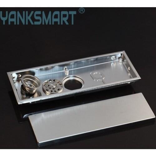 Invisible Floor Drain Bathroom Drains Rectangle Type 304 Stainless Steel Linear Shower Floor Drain Srainer 300mm x 110mm