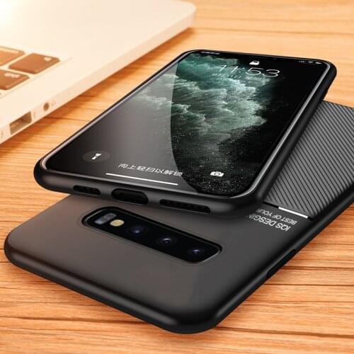 Comfortable Matte Thin Leather Silicone Cases For Samsung Galaxy Note 8 9 10 Plus 20 Ultra Magnetic Shockproof Bag Capa Cover
