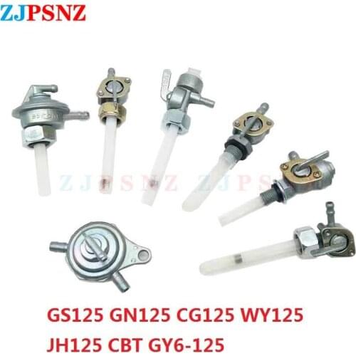 Universal Motorcycle Gas Fuel Tank Switch Cock Tap Valve GS/CG/GY6/ZJ Accessories Scooter Fuel Tap Switch Valve Aluminum Pump