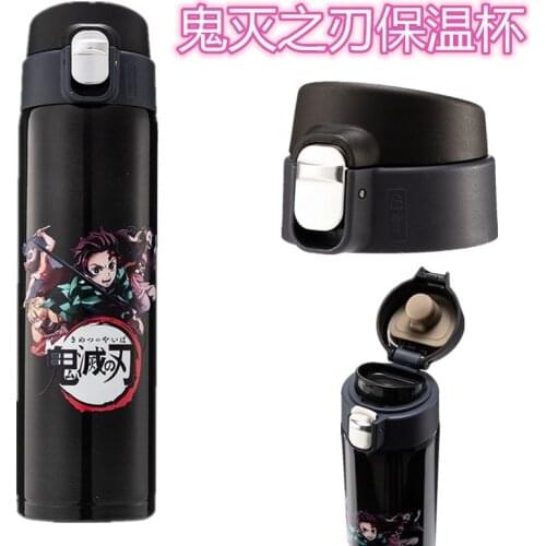 Anime Demon Slayer: Kimetsu No Yaiba Vacuum Cup Kamado Tanjiro Stainless Steel Water Glass Cuo Toy Gift