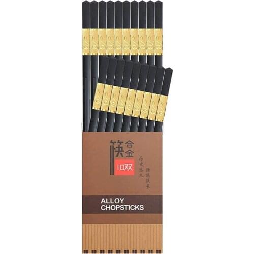 Japanese Net Red Alloy Chopsticks Household Chopsticks Anti skid and High Temperature Resistant Alloy Chopsticks