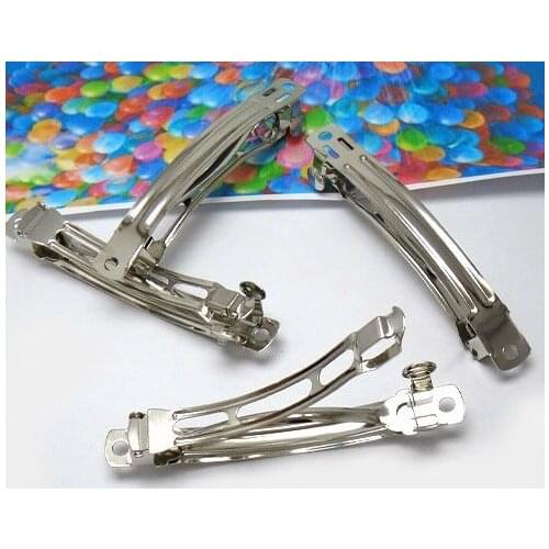 100pcs Wholesale Imitation Rhodium Plated Tone Metal Barrette Hair Clip Blank DIY Hair Findings Settings for Jewelry Making