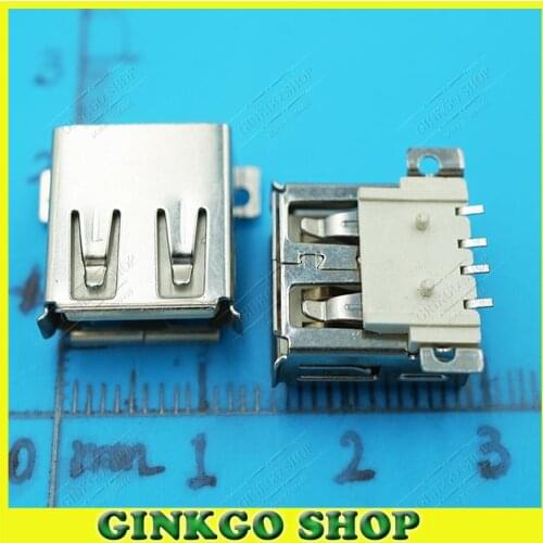 20pcs/lot 2.0 USB Female Jack Sockect A Type SMT USB Connector
