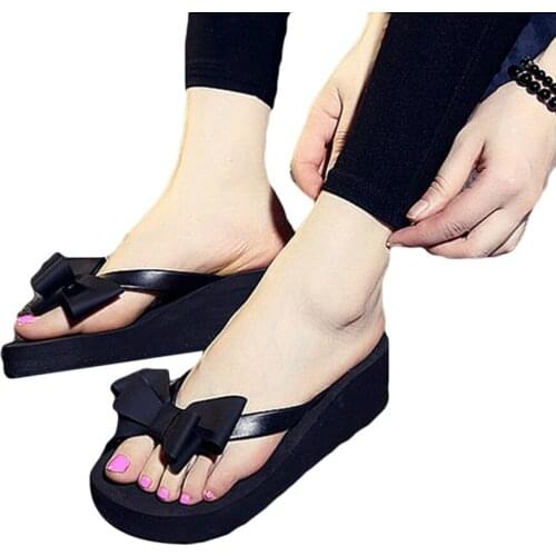 2020 Summer Woman Shoes Platform Bath Slipper Wedge Beach Flip Flops High Heel Slippers For Women Beach Flip Flops Summer Sandal