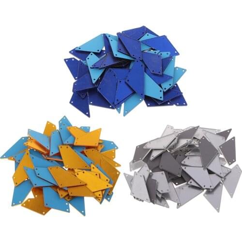 50pcs Sew On Acrylic Flat Trapezoid Mirror Crystal Rhinestones for Costume Evening Dress Garment Accessory