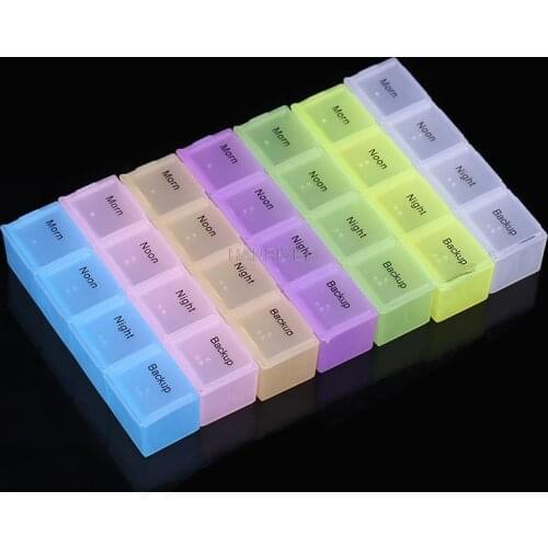 7 Days Weekly Pill cases For tablets separable 28 Grid Medicine pills Box Drug tablet Container Pill organizer Capsule Dispenser