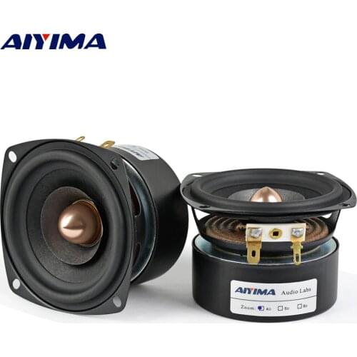 AIYIMA 2Pcs 3 Inch Audio Speaker 4Ohm 8Ohm 15W Full Range Speaker HIFI Treble Mediant Bass Loudspeaker DIY