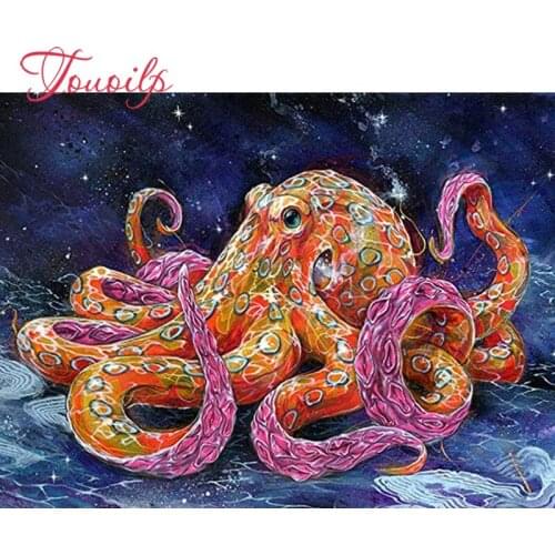 5D Diamond embroidery animal crystal diamond mosaic unfinished decorative diy diamond painting cross stitch octopus picture