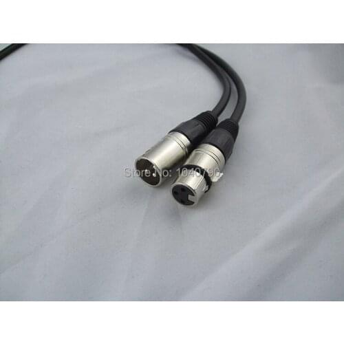Free Shipping XLR plugs 3Pin Mic Cable Cord Microphone Audio Male to Female Shielded balanced male female nong line 1M 3.2ft