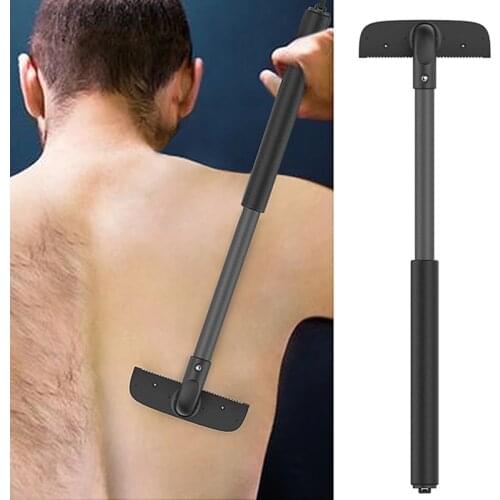 Men Back Shaver Back Hair Shaver Foldable retractableTrimmer Body Leg Razor Long Handle Removal Shaving Razors Self Groomer Tool