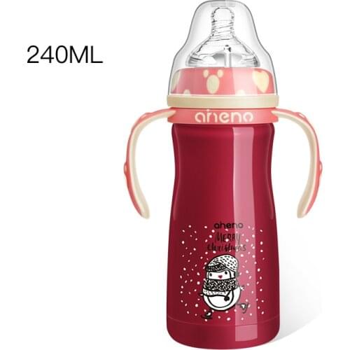 Nipple Baby Feeding Bottle Milk Water Bottles With Grip And Neck Feeding Nursing Equipment BPA Free Mamadeira Bottles AB50NP