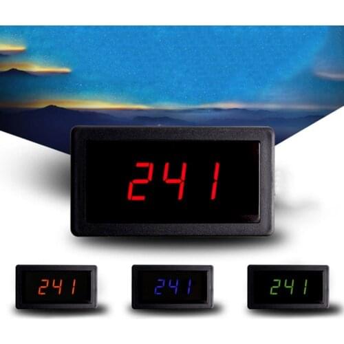 AC 70-400 V Digital Voltmeter Calibrate Reading Two-wire Red Green Blue LED Display Voltage Meter Dropshipping
