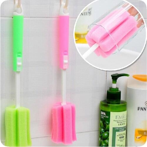 Long Retractable Sponge Cup Brush Thickening Does Not Hurt Hand Wash Cup Brush Hanging With Hanging Holes