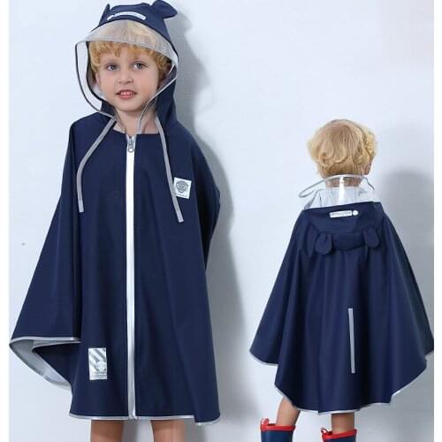 105-145CM Waterproof Raincoat For Children Kids Baby Rain Coat Poncho Trench Boys Girls Primary Students Siamese Playing Suit
