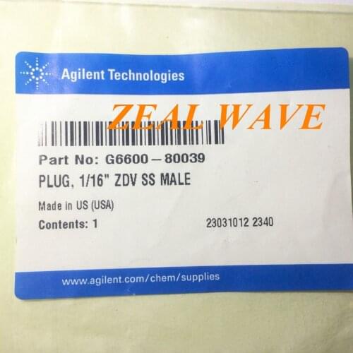 G6600-80039 PLUG 1/16 "ZDV SS MALE Agilent Consumables