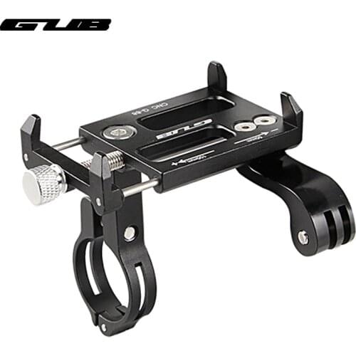 GUB Alloy Anodized Phone Mount Bicycle Handlebar Rack for Cell Phones GPS Camera Lamp Mount Width Adjustable CNC Bracket G-88