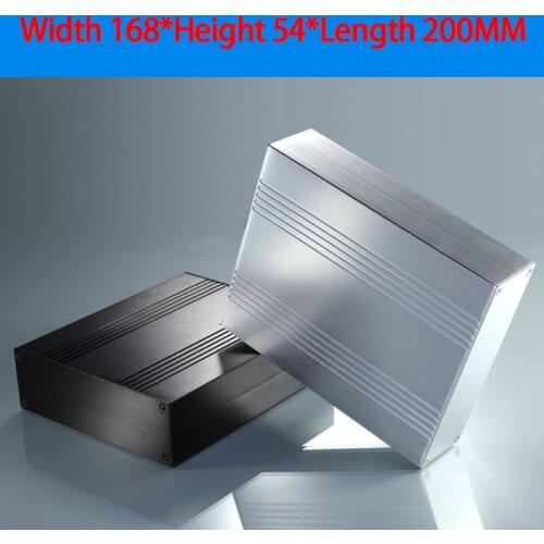 KYYSLB 168*54*200MM Pcd Board Aluminum Alloy Amplifier Chassis GPS Video Receiving Converter Power Supply Wiring Case Shell