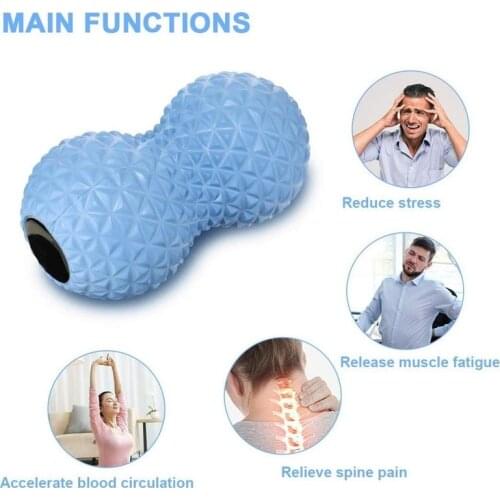 Peanut Massage Ball Double Lacrosse Massage Ball Mobility Ball for Physical Therapy Deep Tissue Massage Tool Back Hand Foot