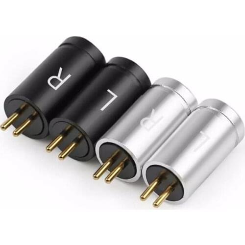 Frosted Shell Plug 0.78mm Earphone Pins Headphone Adapter Audio Jack For UM3X W4R UE18 JH16Pro JH11 Wire Connector Black Silver