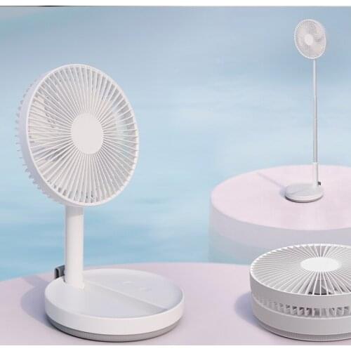 8000mAh Foldable Fan Multifunction Mini Shaking Head Fan USB Rechargeable Adjustable Height Desktop Fan for Home Office Outdoor