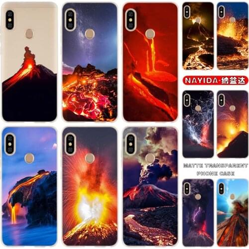 Soft Silicone Case For Xiaomi Redmi Note 10 9 8 7 Pro Max 10s 9s 8t 4G 5G Cover Volcanic magma outbreak Fundas