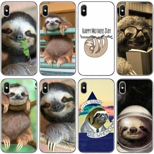 Caffeinated Sloth animal Soft Silicone Phone Case For iPhone 6 6plus 7 8plus 5 5S 5C SE For iPhone X XS XR XS Max
