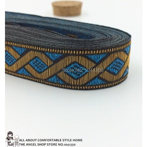 NEW wholesale 3/4'' 20mm Wide Glitter Wire Geometric Pattern Woven Jacquard Ribbon Ruban Accessories