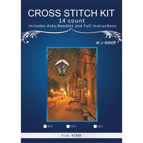 Oneroom Christmas snow night Embroidery Crafts Needlework 14CT Unprinted Arts Cross Stitch Kits DMC DIY Quality