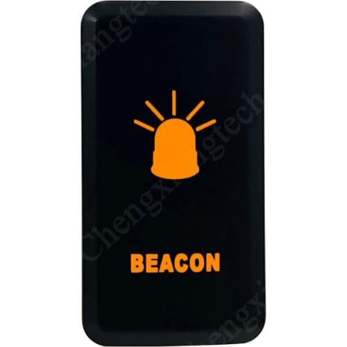 BEACON Push Button Switch Orange LED For Toyota Landcruiser Hilux FJ Cruiser ON OFF Switch With Wire 12 Volt 3Amp