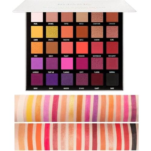 30-Colors Eyeshadow Lasting Glitter Pearlescent Matte Eyeshadow Palette Powder Smoky Cosmetics Shiny Makeup