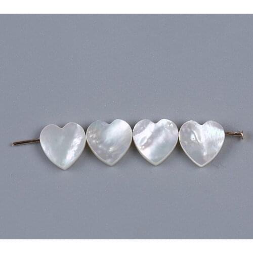 Mother of pearl shell heart shape loose shell beads jewelry