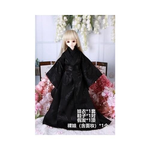Full Set 1/4 BJD Doll BORY Black Dress Girl Boy Top Quality Joint Doll Christmas Birthday Gift Adult Toy Accessories Best Resin