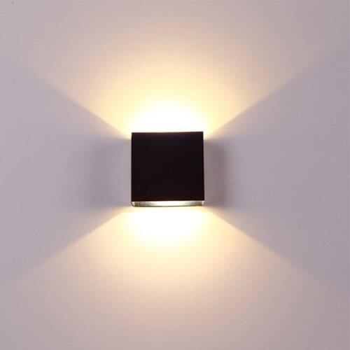 6W lampada Luminaria Dimmable Indoor LED Aluminium Wall Light Square LED Wall lamp Bedside Room Bedroom Wall Lamps Arts