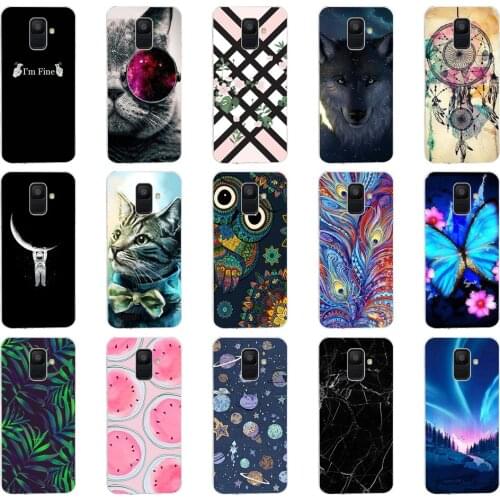 Q Silicone Phone Case For Samsung Galaxy A6 2018 Dual SIM SM A600 A600F Soft Tpu Back Cover For Samsung A6 Plus 2018 A605 A605F