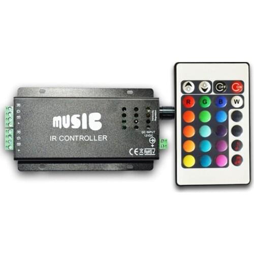 [Seven Neon]Free DHL shipping 12-24V 24 Keys Wireless IR Remote Control LED Music Sound Control RGB LED Strip controller