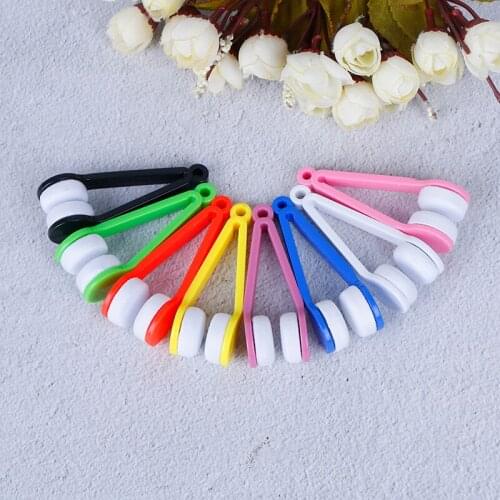 1pc Glasses Brushes Cleaning Wipe Eyeglass Sunglasses Spectacles Microfiber Cleaner Mini Portable Clean Brush