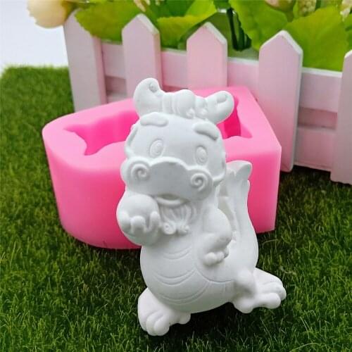 Chinese Dragon DIY Silicone Mold for Soap 3D Animal Handmade Soap Mold Decorating Gypsum Wax Molds