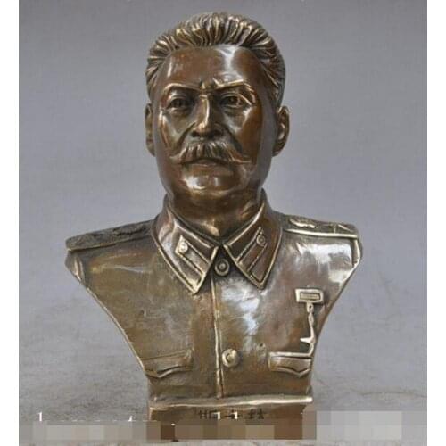 316 Chinese Folk Brass Copper Bronze Made Colossus Leader stalin A bust art Statue