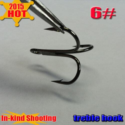 Treble Fishing Hooks High Quality 6# quantity: 30pcs/lot high-carbon steel Free shipping one more purchase one 1$ off
