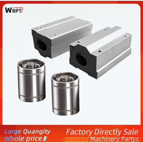 Lengthened linear bearing seat 1/2/4PCS SC20/25/30LUU high temperature resistant steel sliding block