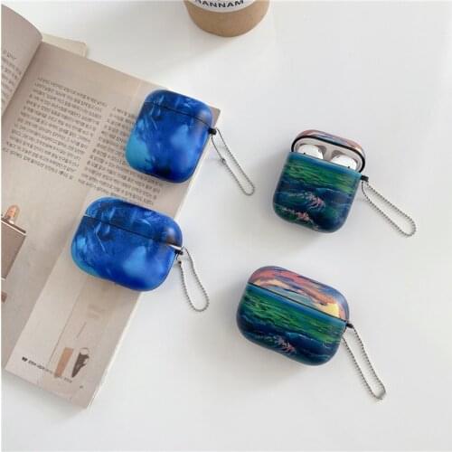 Van Gogh Oil Painting soft Airpods cases for iPhone Airpods Pro 1 2 Pro cover Bluetooth Wireless Earphone Charging Box case