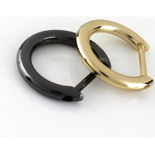 1pcs 20mm Metal Detachable open screw O-ring buckle shackle clasp for Leather Craft Bag strap belt handle shoulder webbing