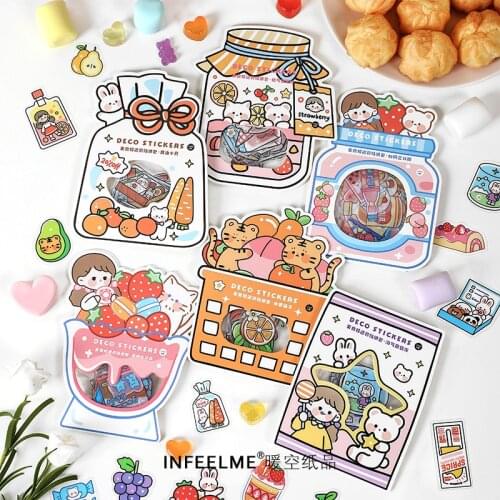 40pcs/lot Kawaii Stationery Sticker Food Deliveryman Series Diary Planner Decorative Mobile Stickers Scrapbooking DIY Craft