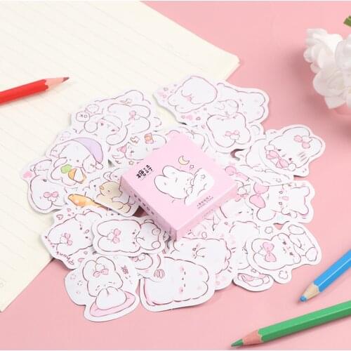 45 Pcs/set Of Pupu Rabbit Hand Account Sticker Cute Rabbit Decoration Sticker Scrapbook Diy Diary Photo Album Sticker Label
