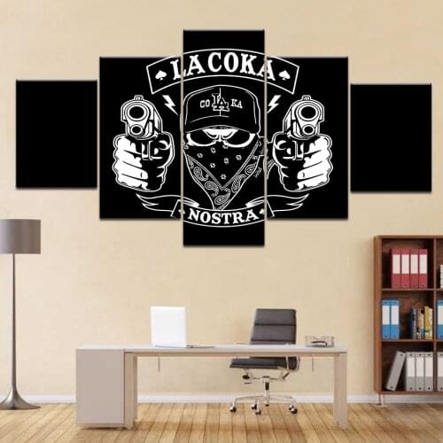No Framed 5Pcs Movie La Coka Nostra Lnc Hip Hop Posters Wall Art Canvas Pictures HD Paintings Home Decor Accessories Decoration