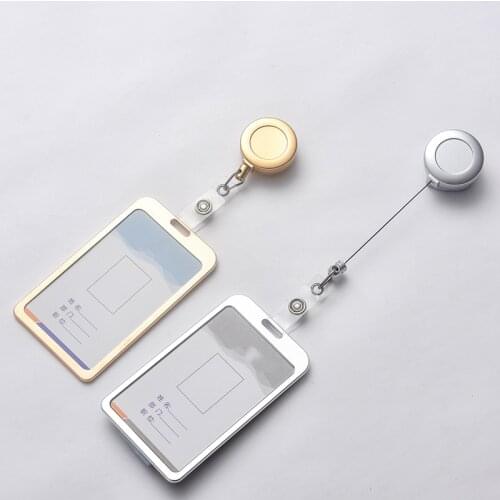 Lanyard Keychain Id Card Holder Aluminum Alloy Nurse Badge Holder Office School Nurse Bank ID Bus Card Holder