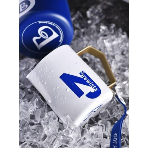 Brewista p400ml Coffee Latte Espresso Steaming Pitch Milk Pitcher 3Stainless Steel Beak Coffee Garland Milk Foam Tank