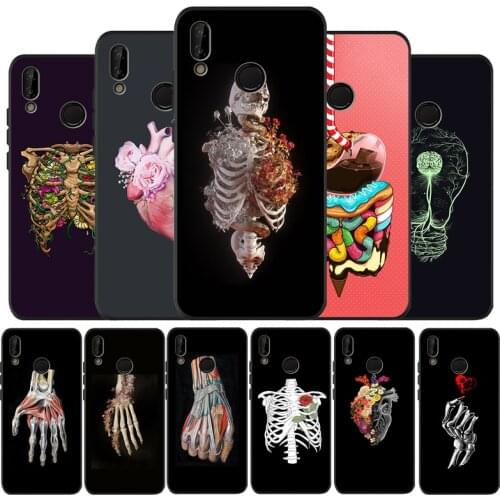 Medical Art black Phone Case for huawei P40 P30 P20 P10 Pro P9 Lite nova 4E 6SE Psmart 2 2019 Y6 9 Prime cover