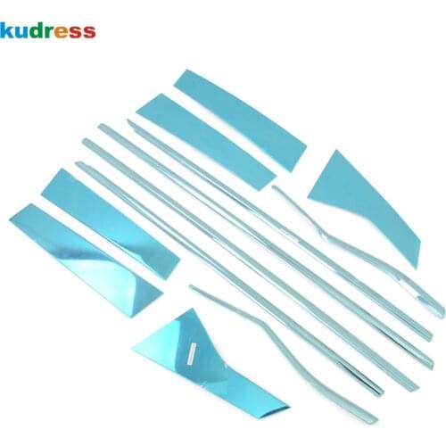 For Honda Accord 2018 2019 2020 Stainless Steel Down Window Mouldings Trim Center Pillar Protector Car Styling Accessories